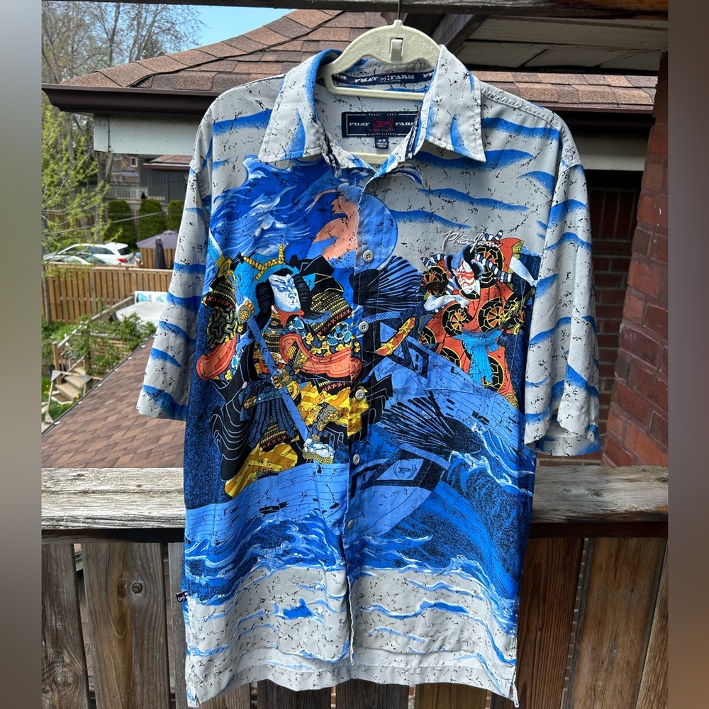 Vintage Phat Farm Japanese Samurai Shirt sz M